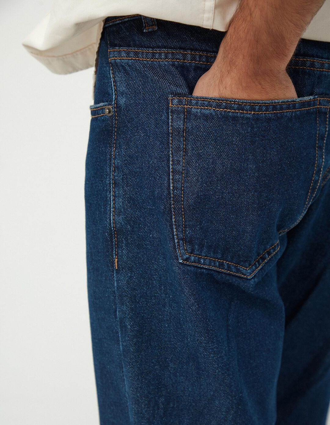 Calças de Ganga Slim Fit, Homem, Azul Escuro