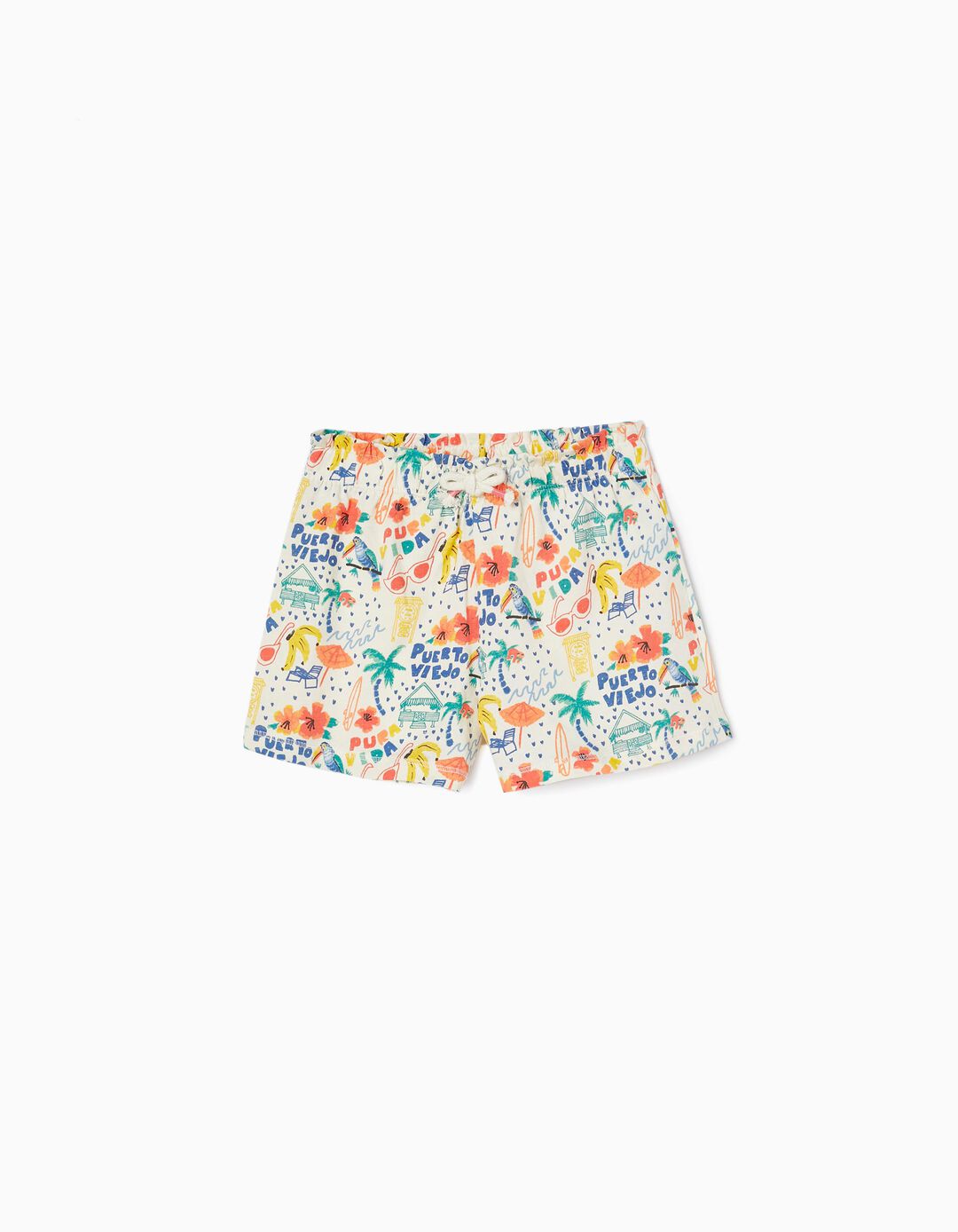 Calções em Algodão para Menina 'Pura Vida', Multicolor