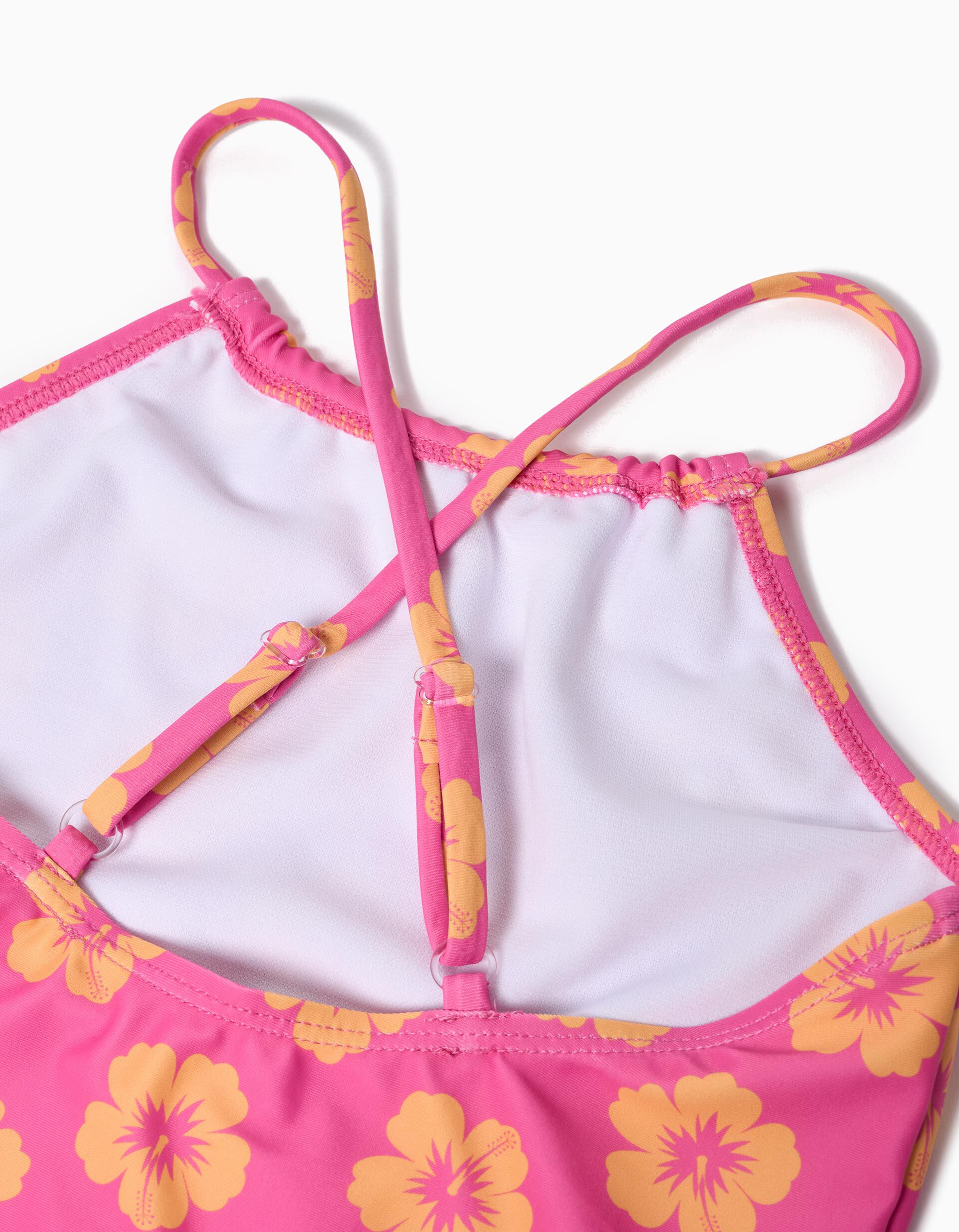 Comprar Online Fato de Banho Flores, Menina, Rosa