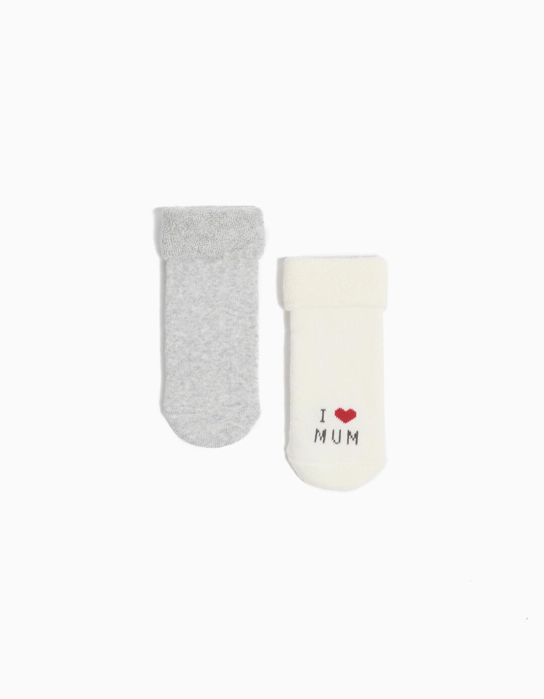 Pack 2 Pares de Meias Antiderrapantes, Beb&eacute;, Multicor
