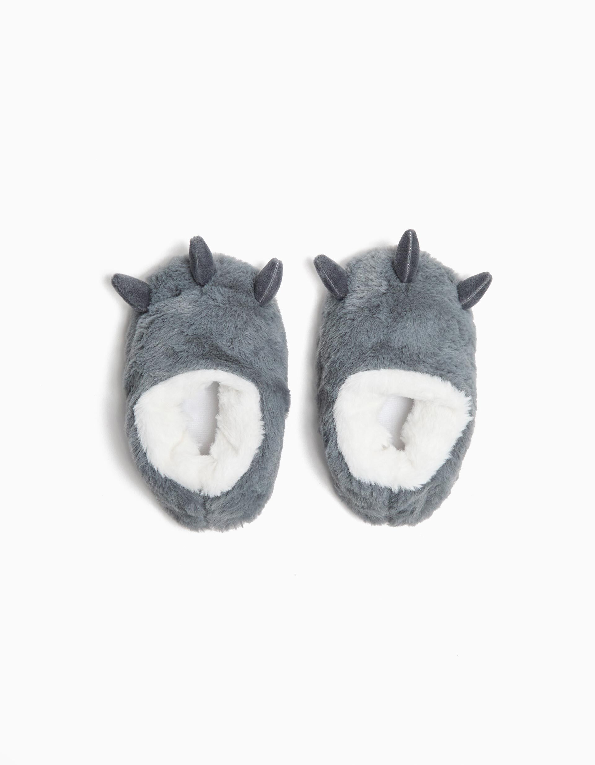 Comprar Online Pantufas de Peluche 'Garras', Menino, Cinzento