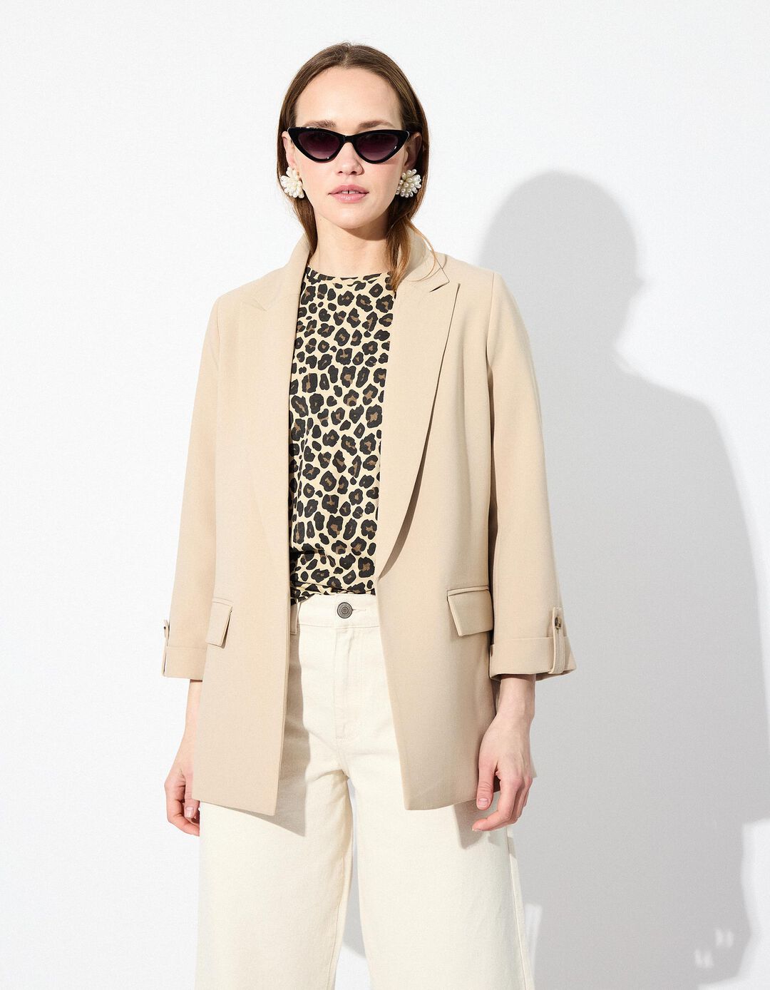 Blazer, Mulher, Bege 