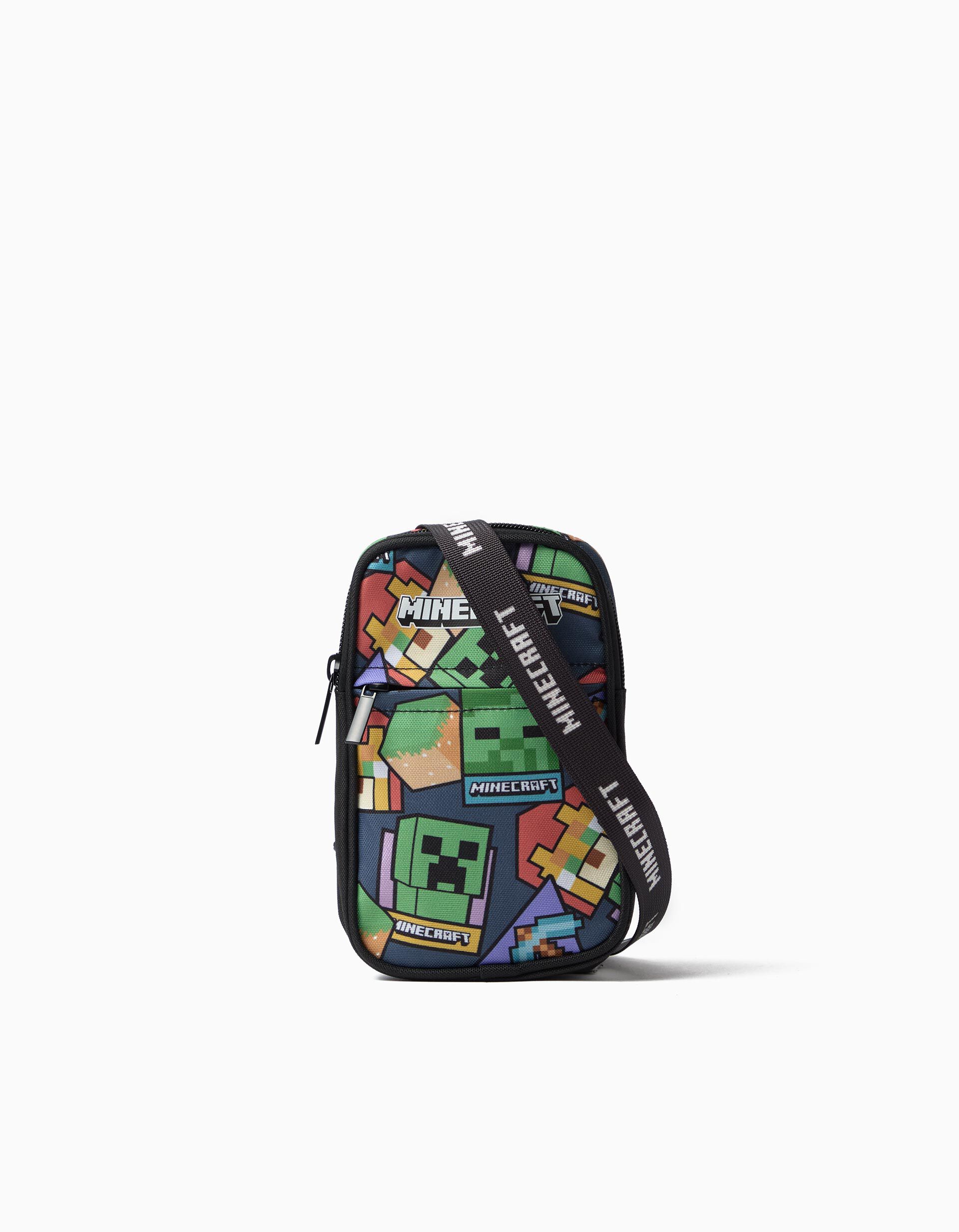 Bolsa De Telem&oacute;vel 'Minecraft', Menino, Preto