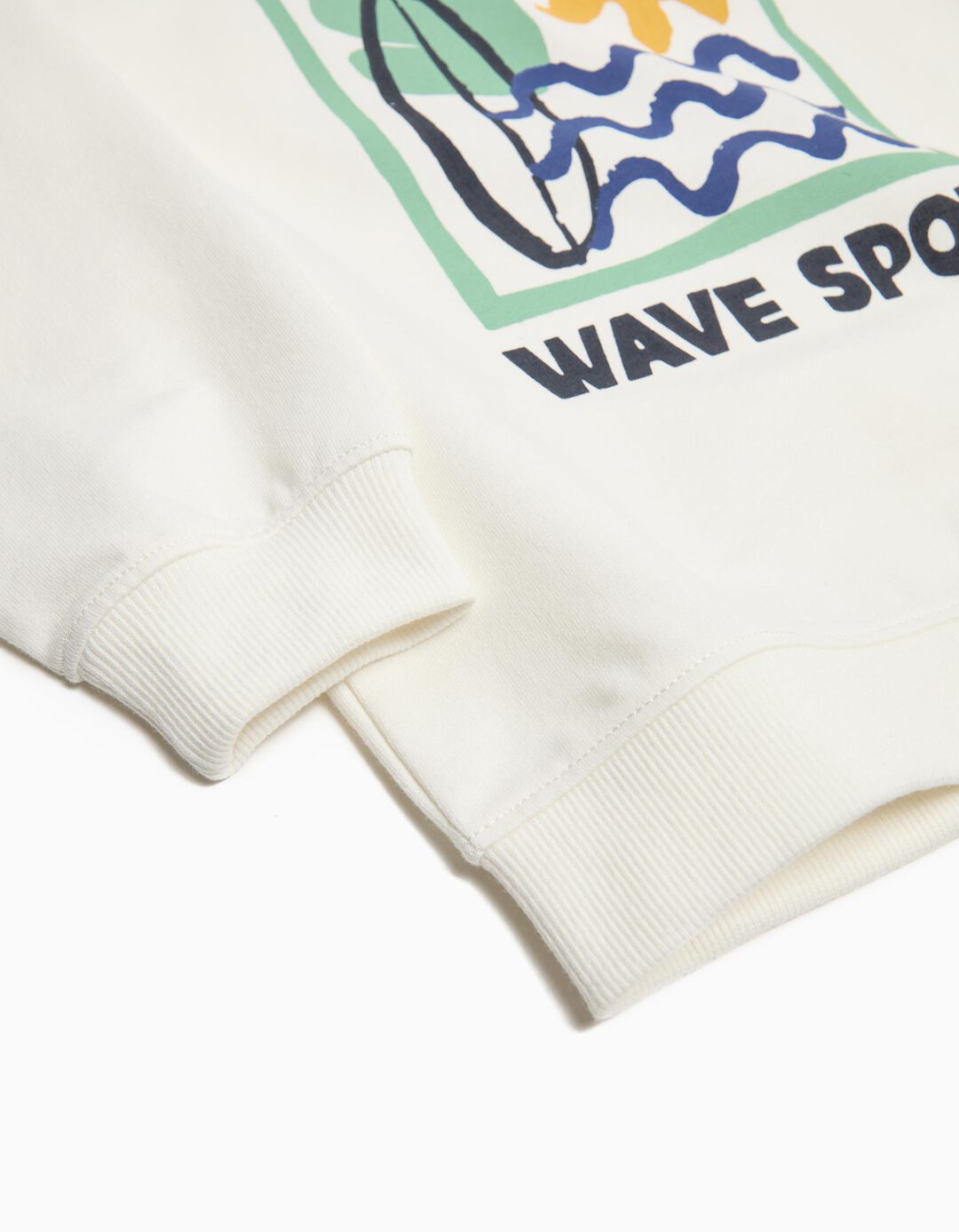Sweatshirt de Felpa Estampado, Menino, Branco