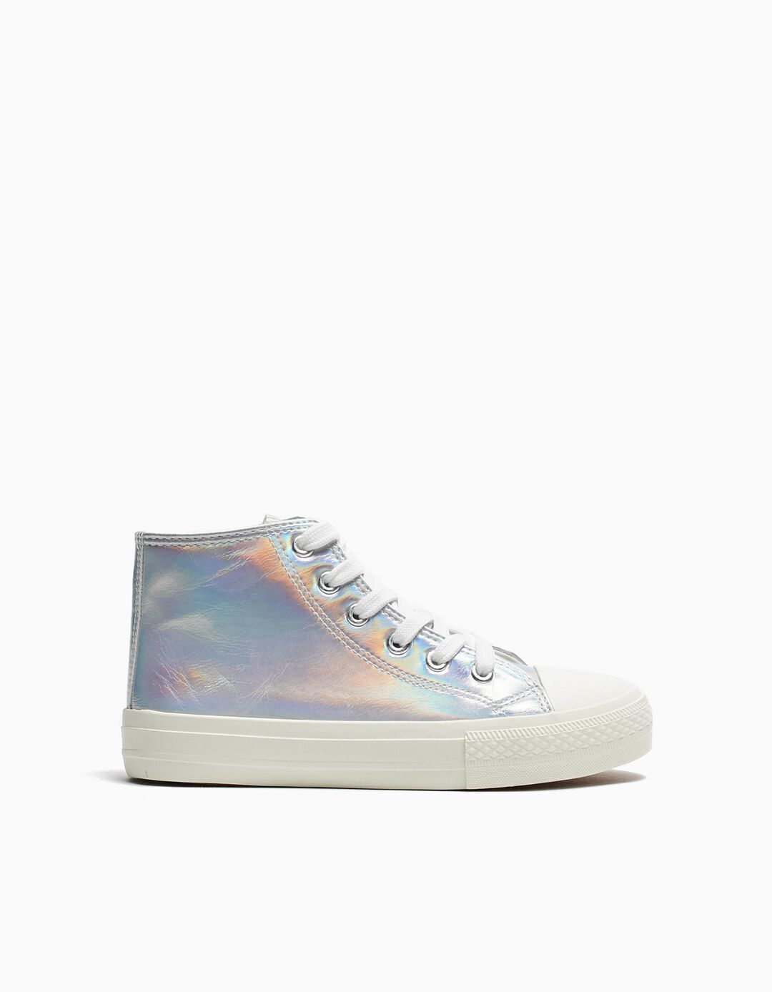 Sapatilhas em Tela High Top, Menina, Cinzento