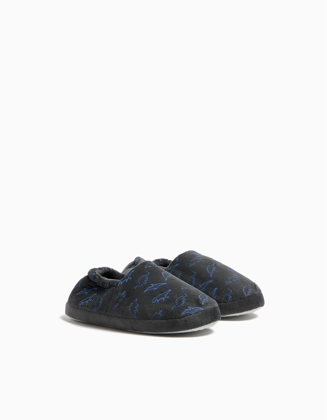 Pantufas Dinossauros, Menino, Cinzento Escuro