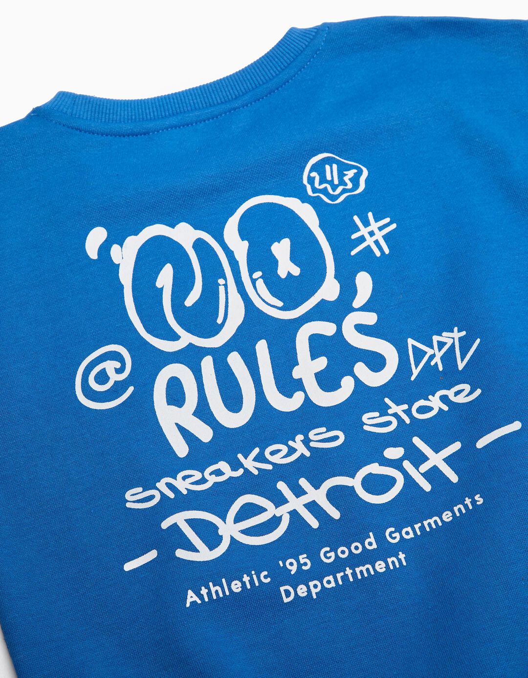 Sweatshirt de Felpa Estampado, Menino, Azul