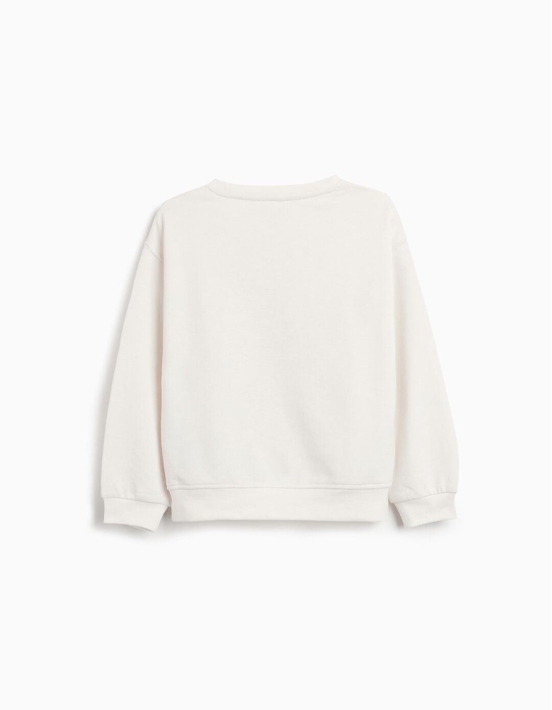 Sweatshirt de Felpa Estampado, Menina, Branco