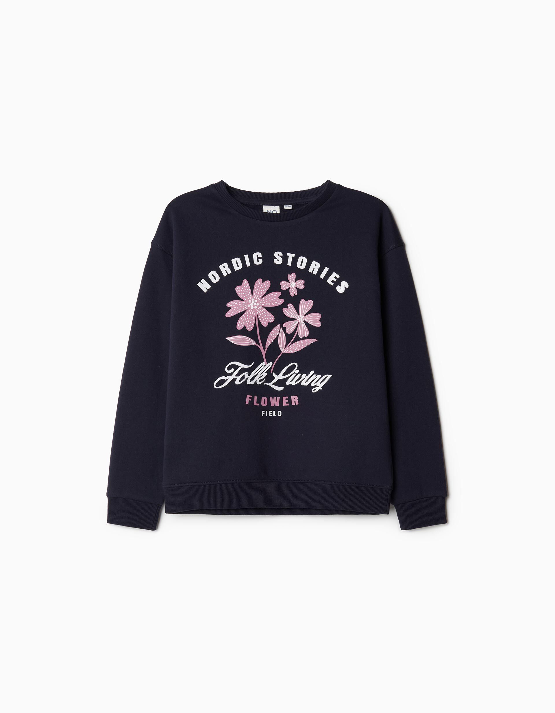 Comprar Online Sweatshirt de Felpa, Menina, Azul Escuro