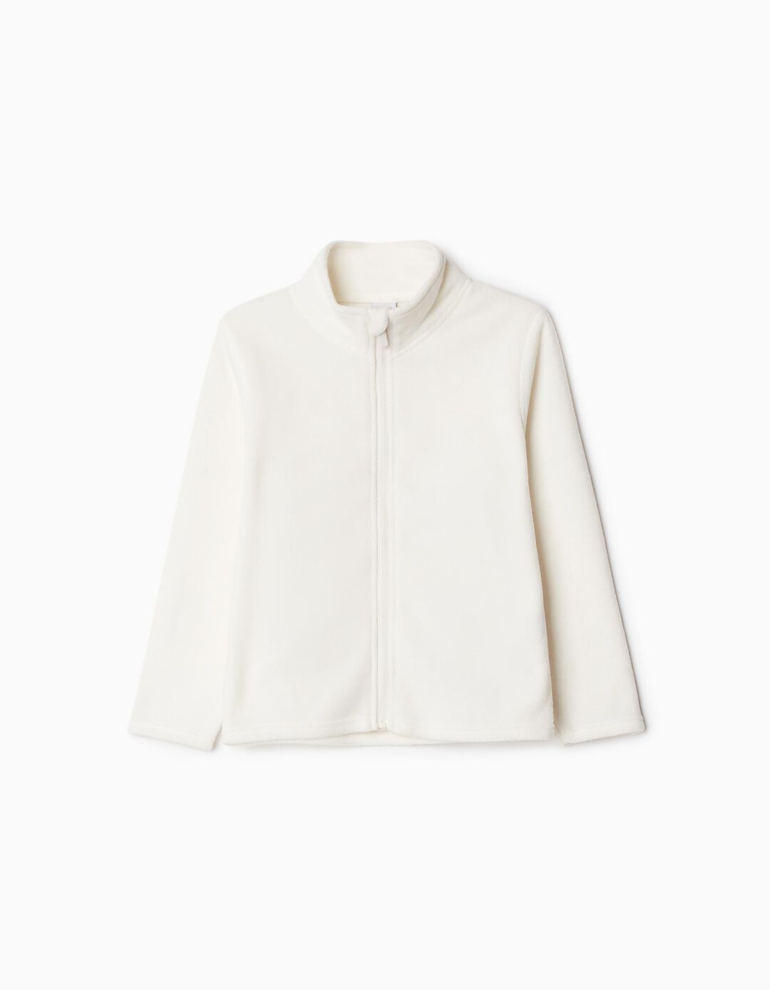 Casaco Polar Fecho de Correr, Menina, Branco