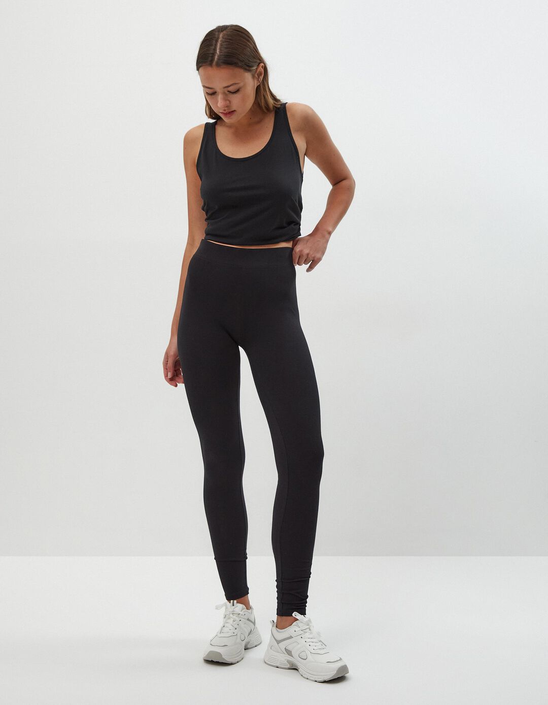 Leggings B&aacute;sicos, Mulher, Preto
