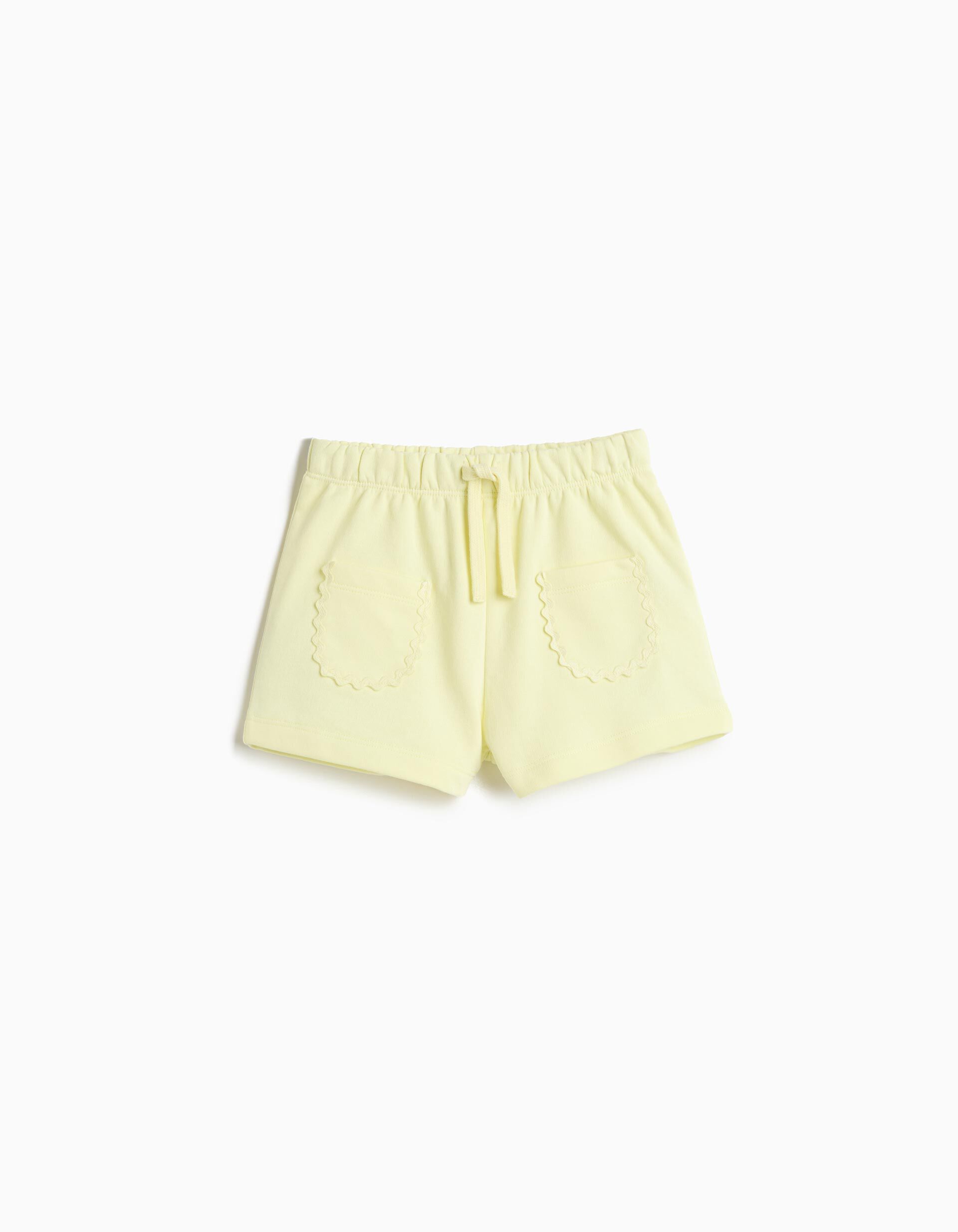 Cal&ccedil;&otilde;es de Felpa, Menina, Amarelo