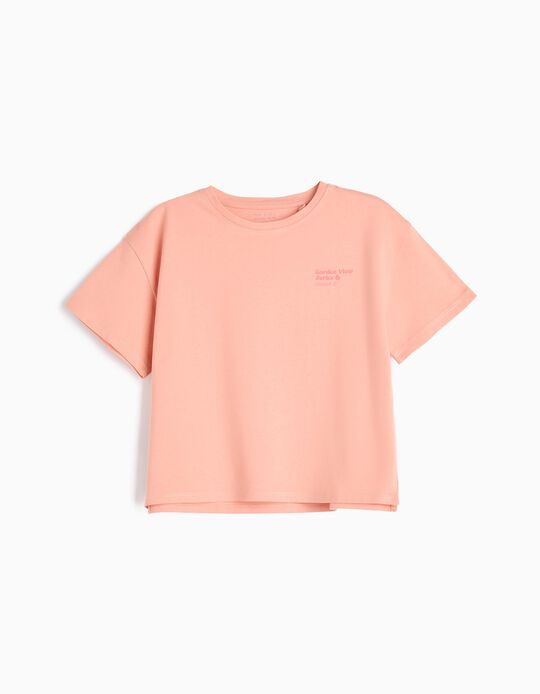 Comprar Online T-shirt Estampado, Menina, Laranja Claro