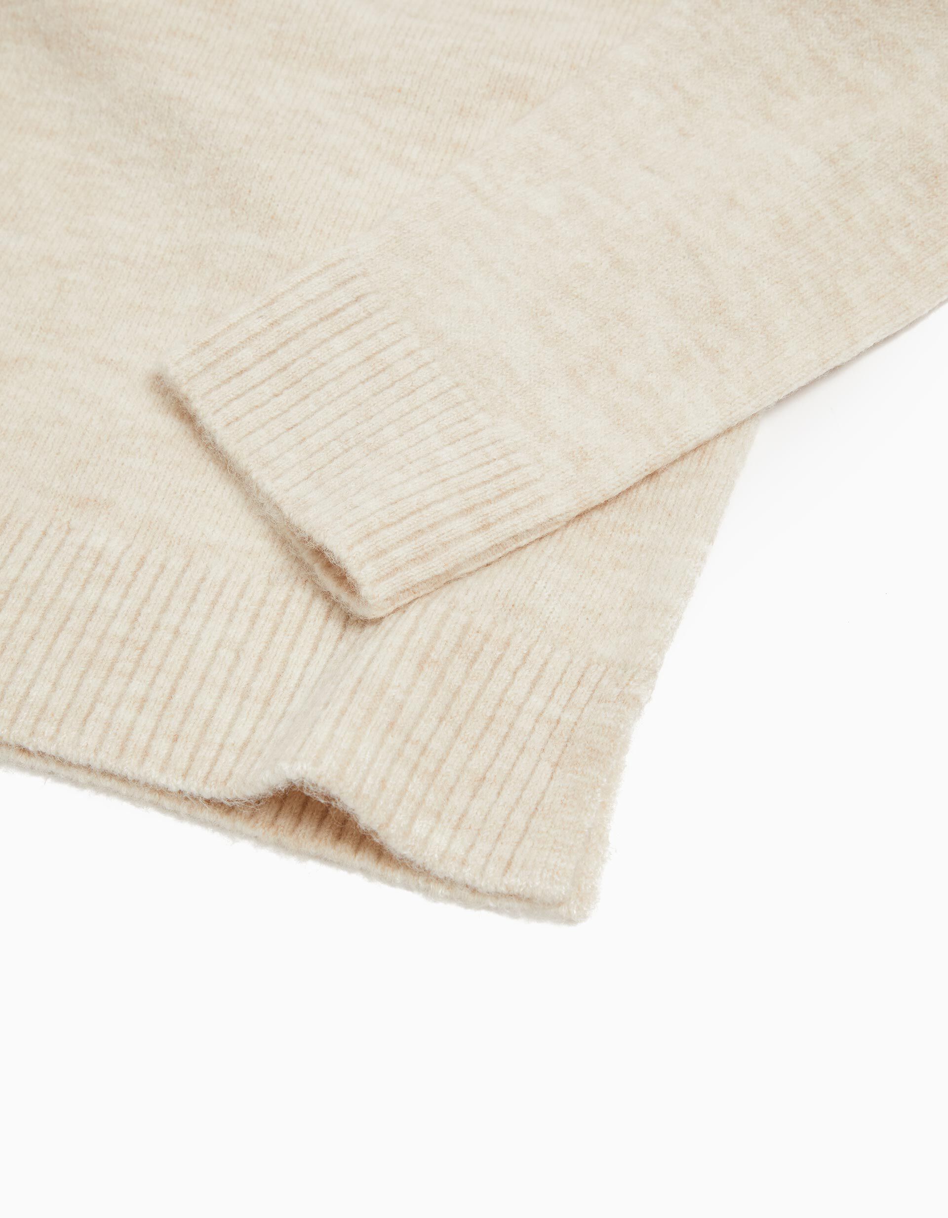 Comprar Online Camisola de Malha, Menina, Bege Claro