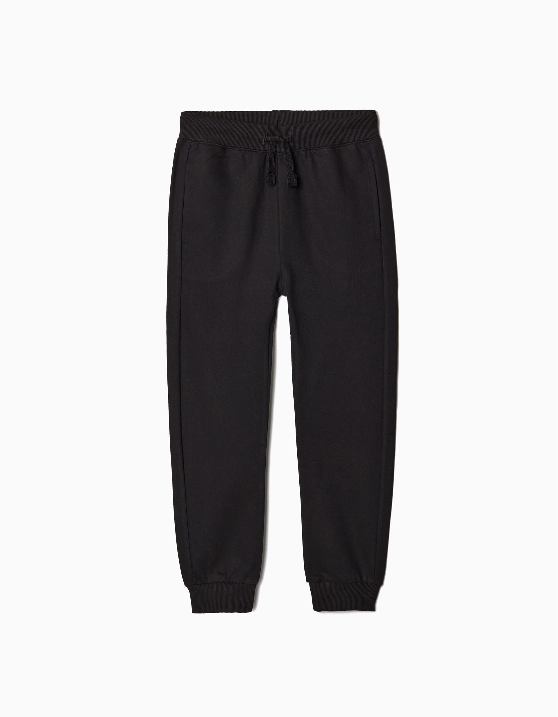 Joggers de Felpa, Menino, Preto
