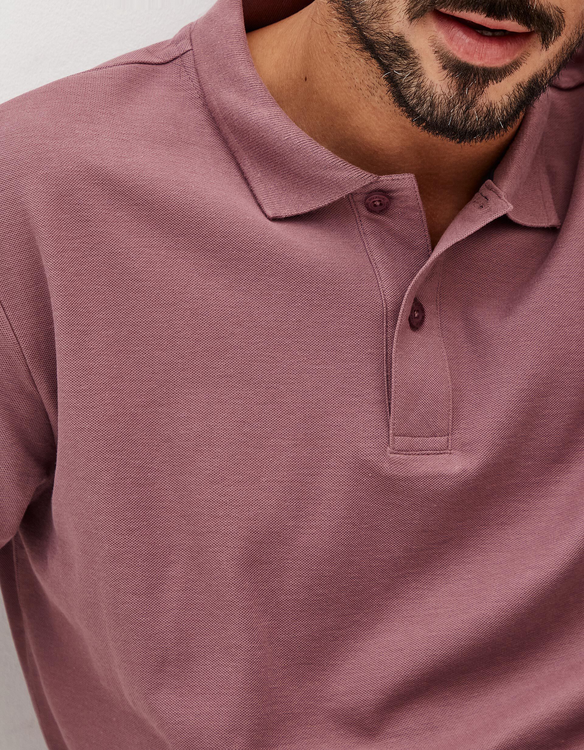 Comprar Online Polo Piquet Manga Curta, Homem, Rosa Escuro