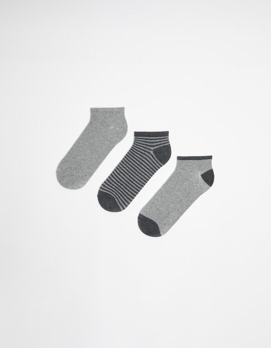 Comprar Online Pack 3 Pares Meias, Homem, Cinzento