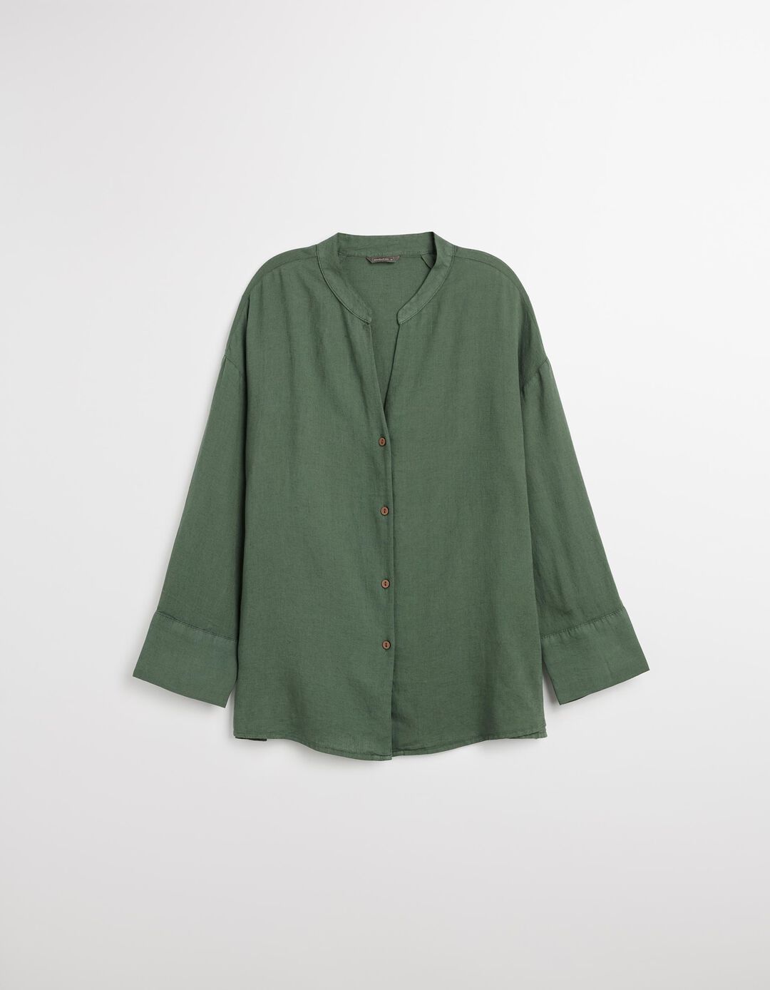 Blusa de Linho, Mulher, Verde Escuro
