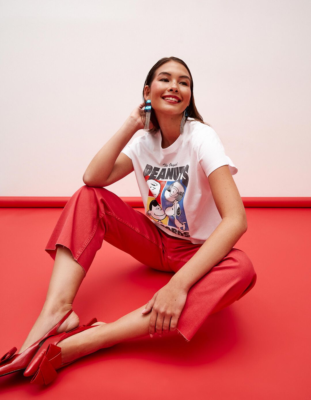 T-shirt 'Snoopy', Mulher, Branco