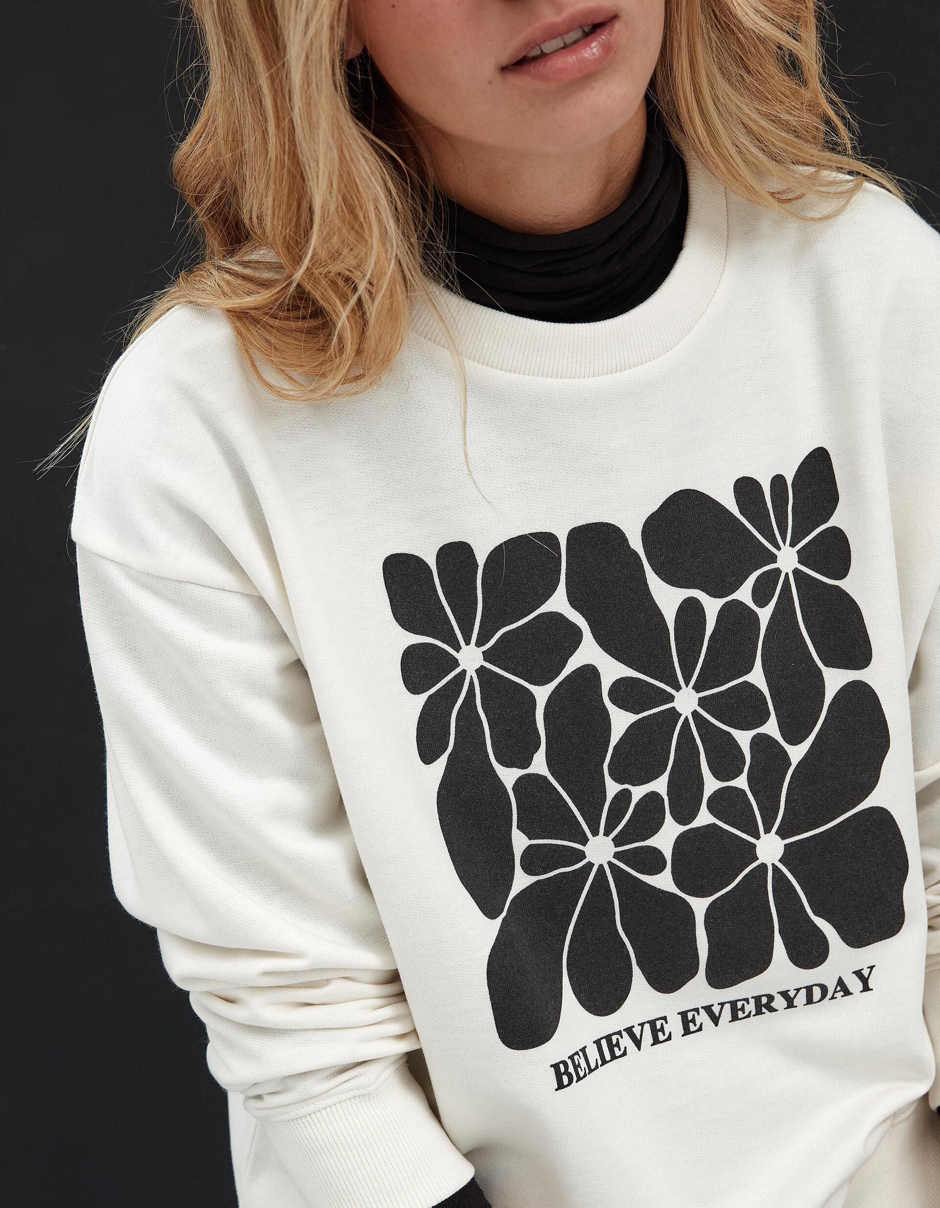 Comprar Online Sweatshirt Estampado, Mulher, Branco