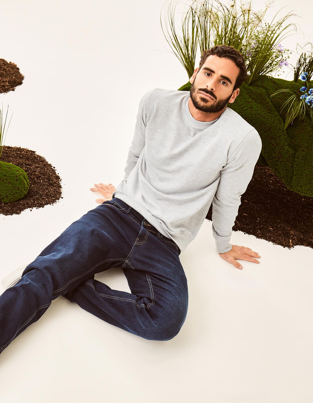 Sweatshirt de Felpa, Homem, Cinzento Claro