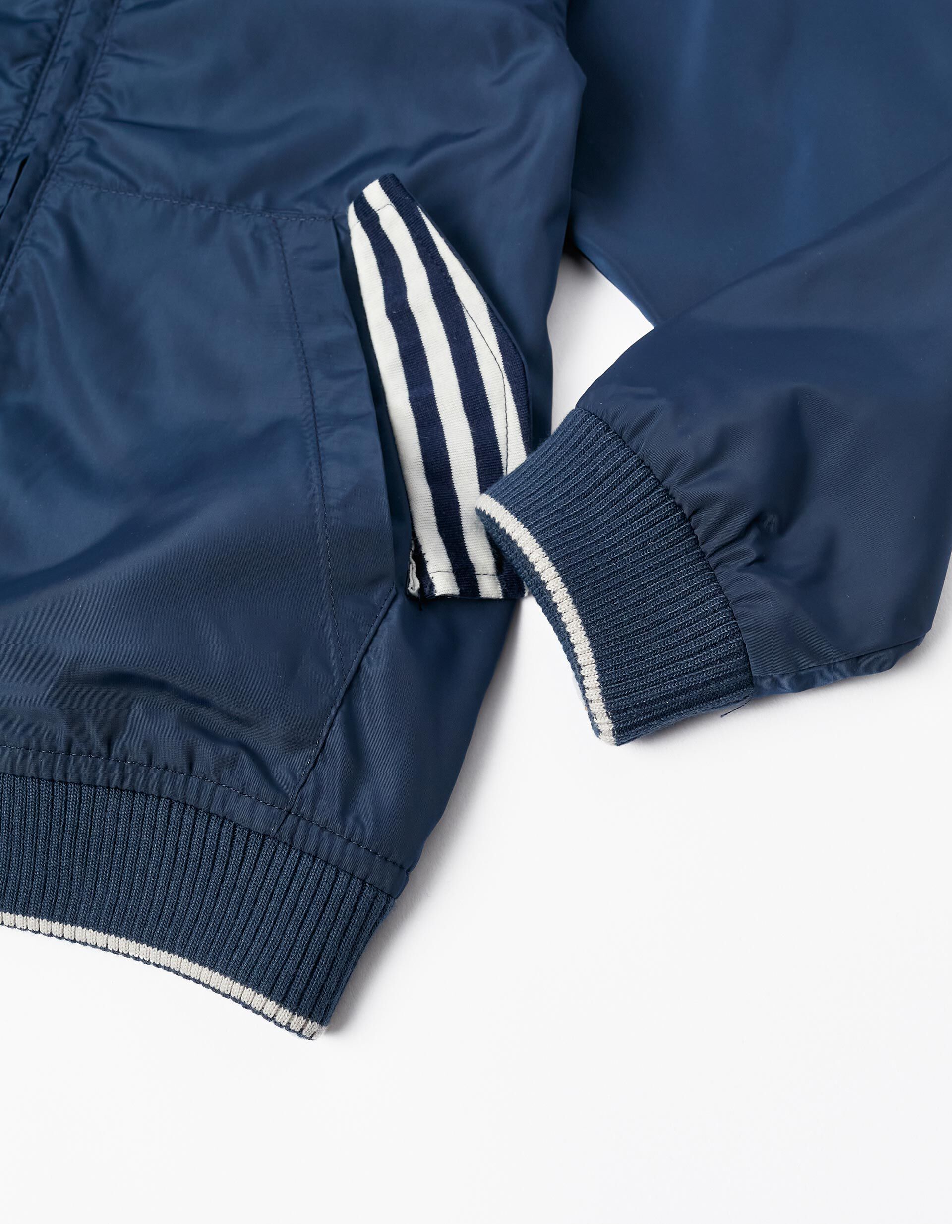 Comprar Online Corta-Vento com Capuz Amov&iacute;vel para Menino, Azul Escuro