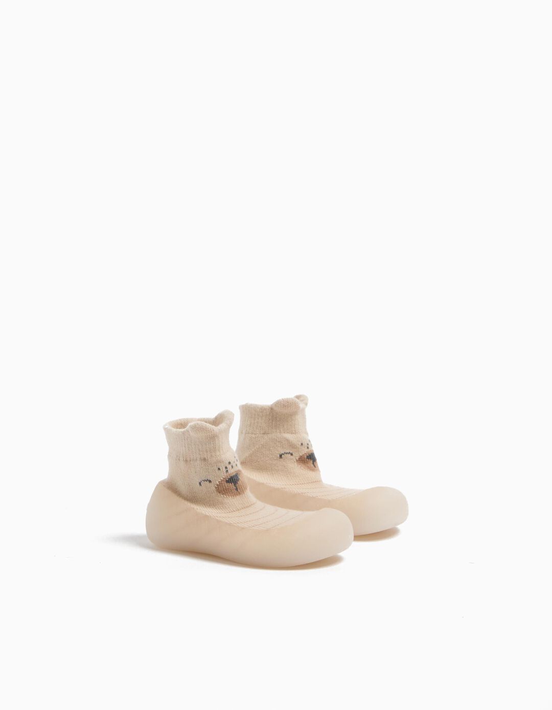 Meias-pantufas, Bebé, Bege