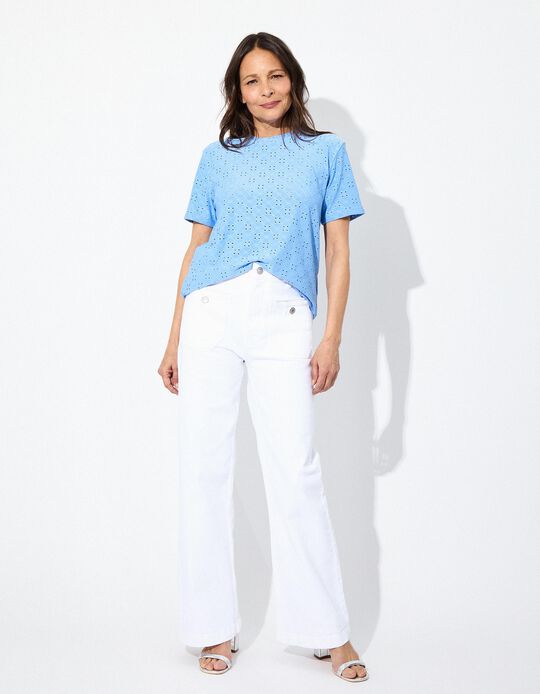 Comprar Online Calças de Ganga, Mulher, Branco