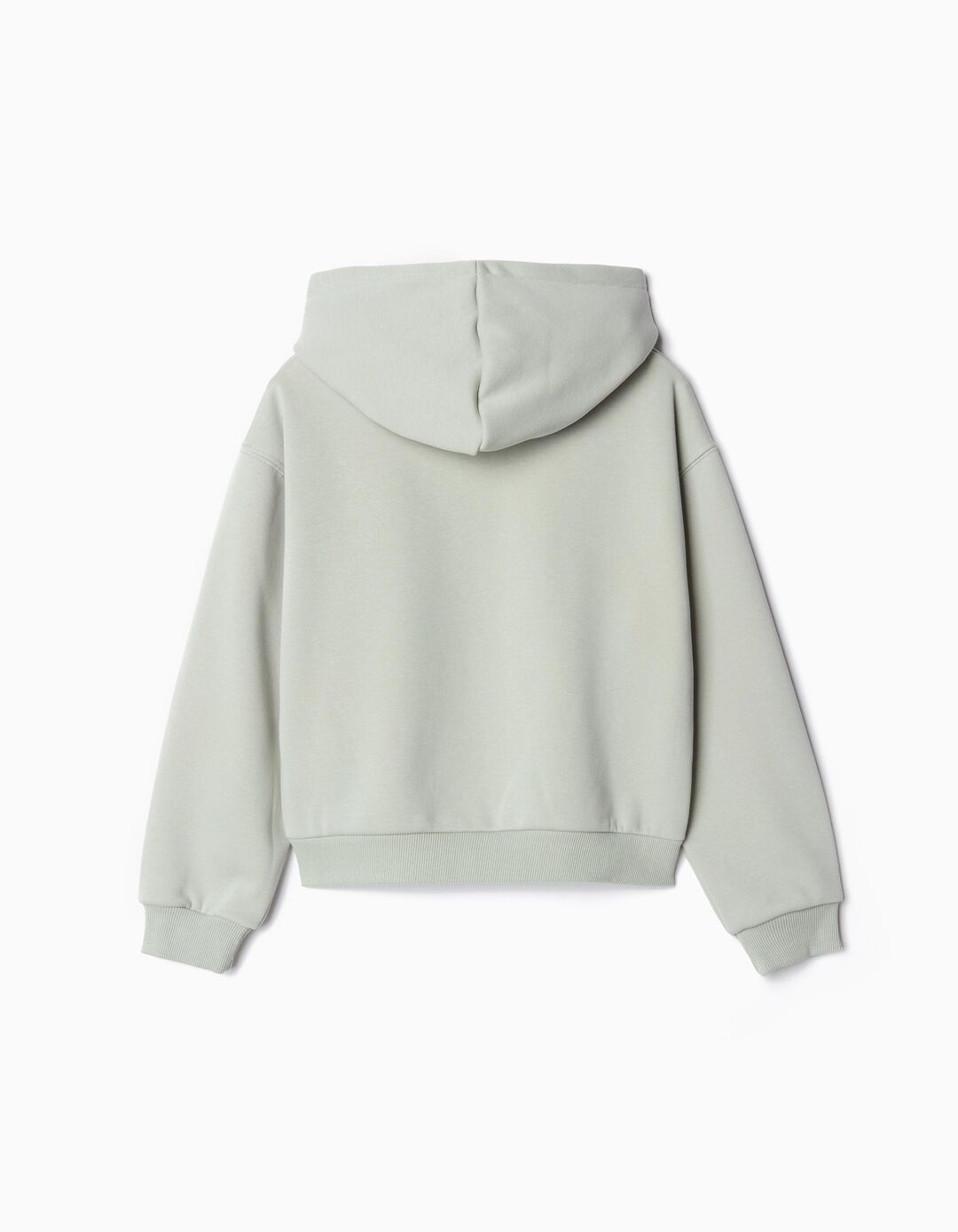 Sweatshirt Capuz Estampado, Menina, Verde Claro