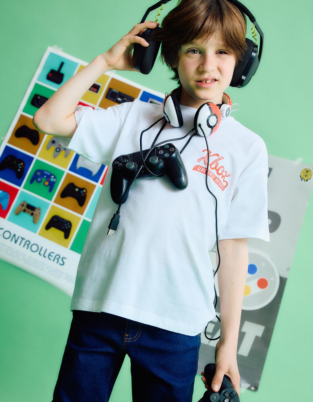 T-shirt 'Xbox', Menino, Branco