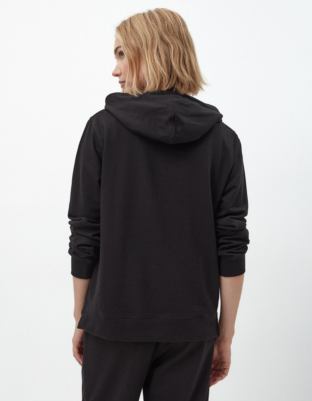 Sweatshirt de Felpa Capuz, Mulher, Preto