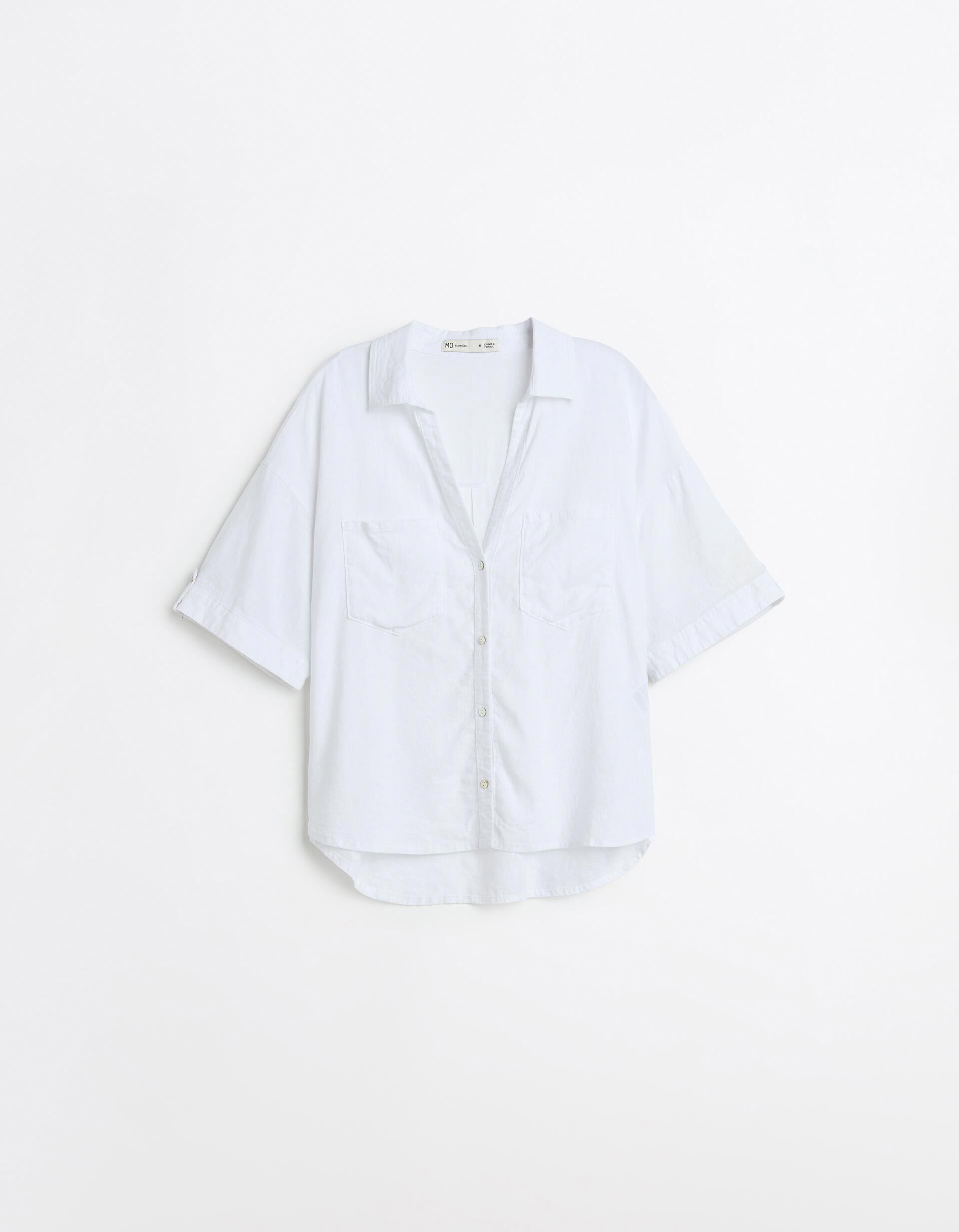 Camisa com Linho, Mulher, Branco