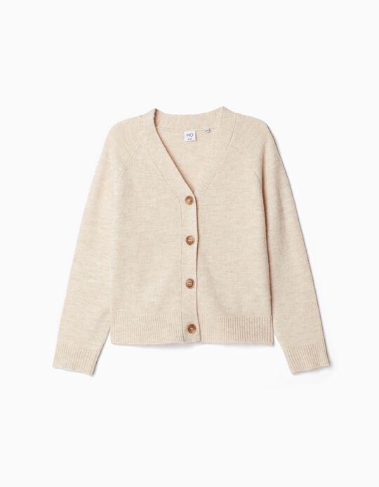 Comprar Online Casaco de Malha, Menina, Bege Claro
