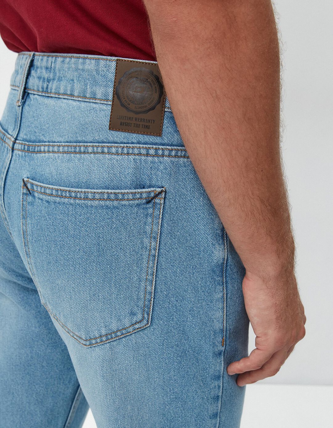 Calças de Ganga 'Slim fit', Homem, Azul Claro