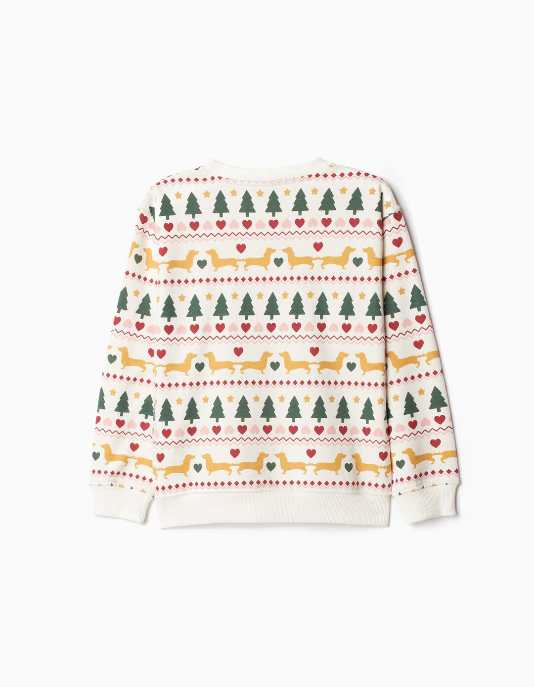 Sweatshirt de Felpa Natal, Menina, Branco