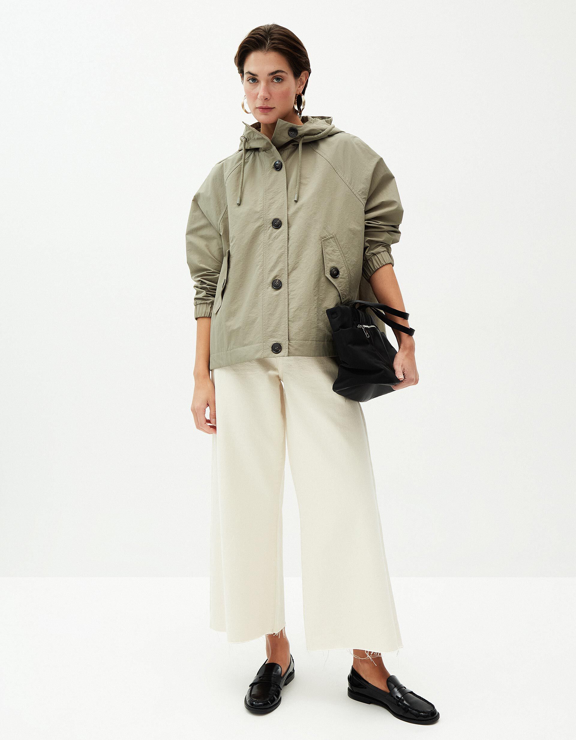 Comprar Online Parka com Bot&otilde;es, Mulher, Verde Escuro