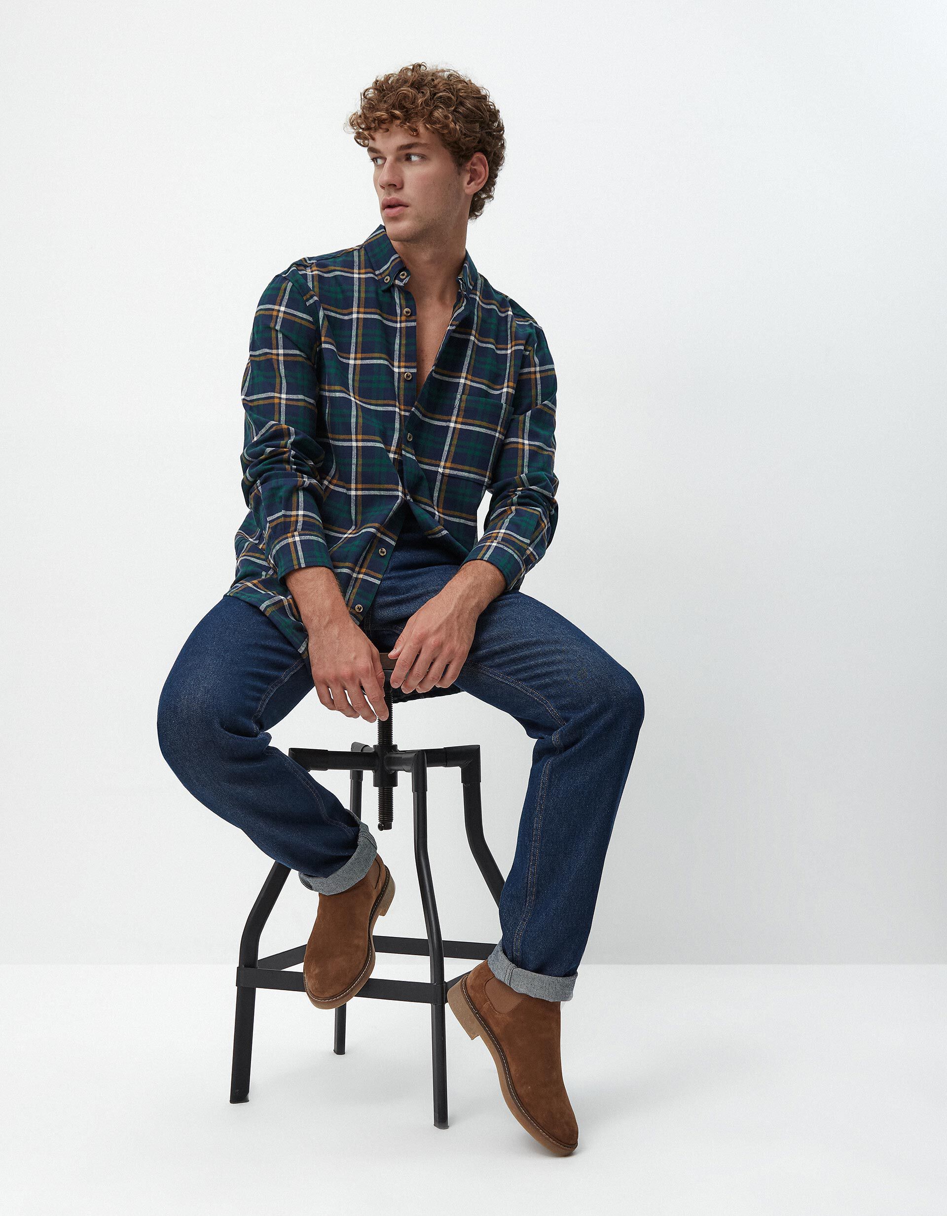 Cal&ccedil;as de Ganga 'Slim fit', Homem, Azul Escuro