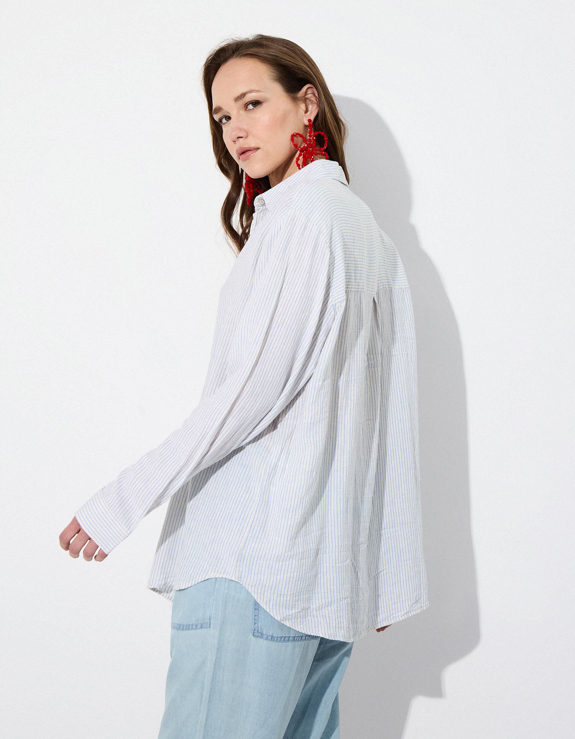 Comprar Online Camisa de Linho, Mulher, Azul 