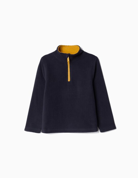 Comprar Online Casaco Polar Fecho de Correr, Menino, Azul Escuro