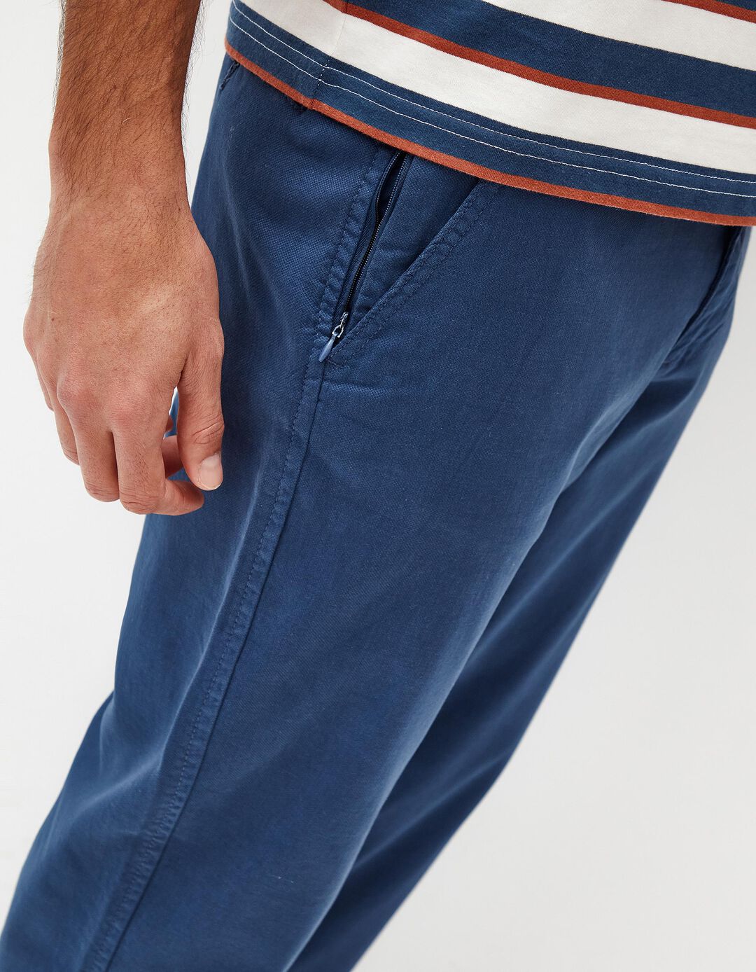 Calças Chino Slim, Homem, Azul Escuro