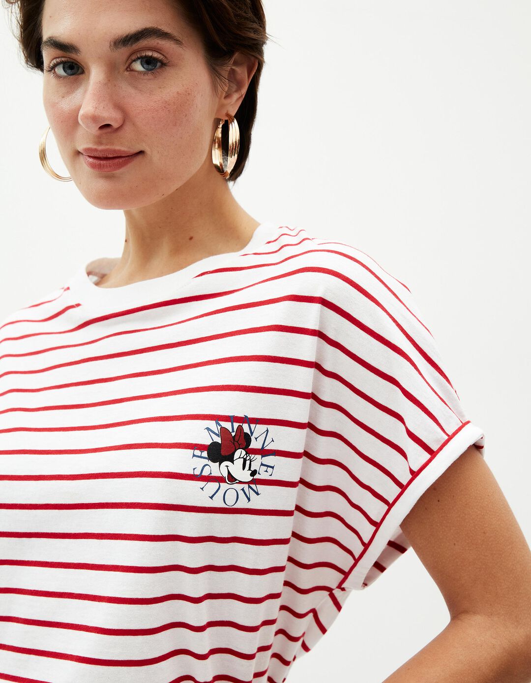 T-shirt Riscas 'Disney', Mulher, Vermelho