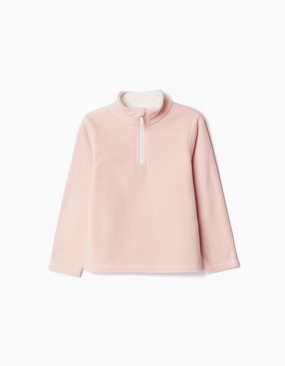 Sweatshirt Polar Fecho de Correr, Menina, Rosa