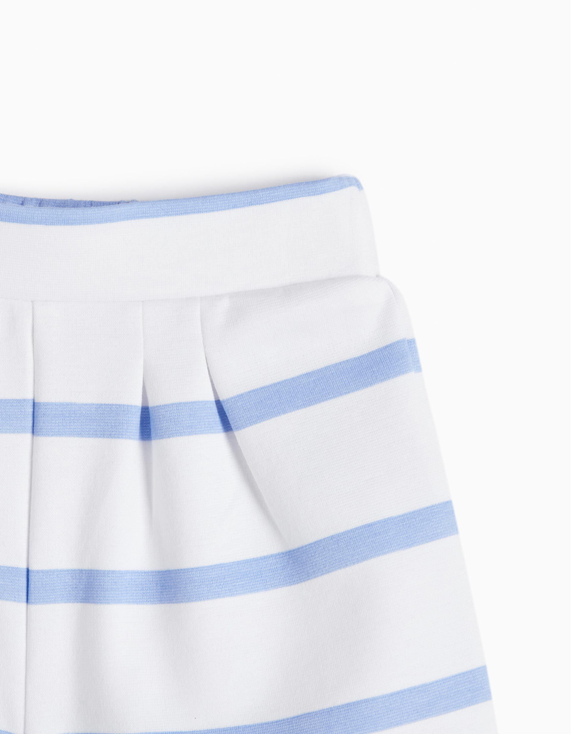 Comprar Online Conjunto Top + Cal&ccedil;&otilde;es Riscas, Beb&eacute; Menina, Azul Claro