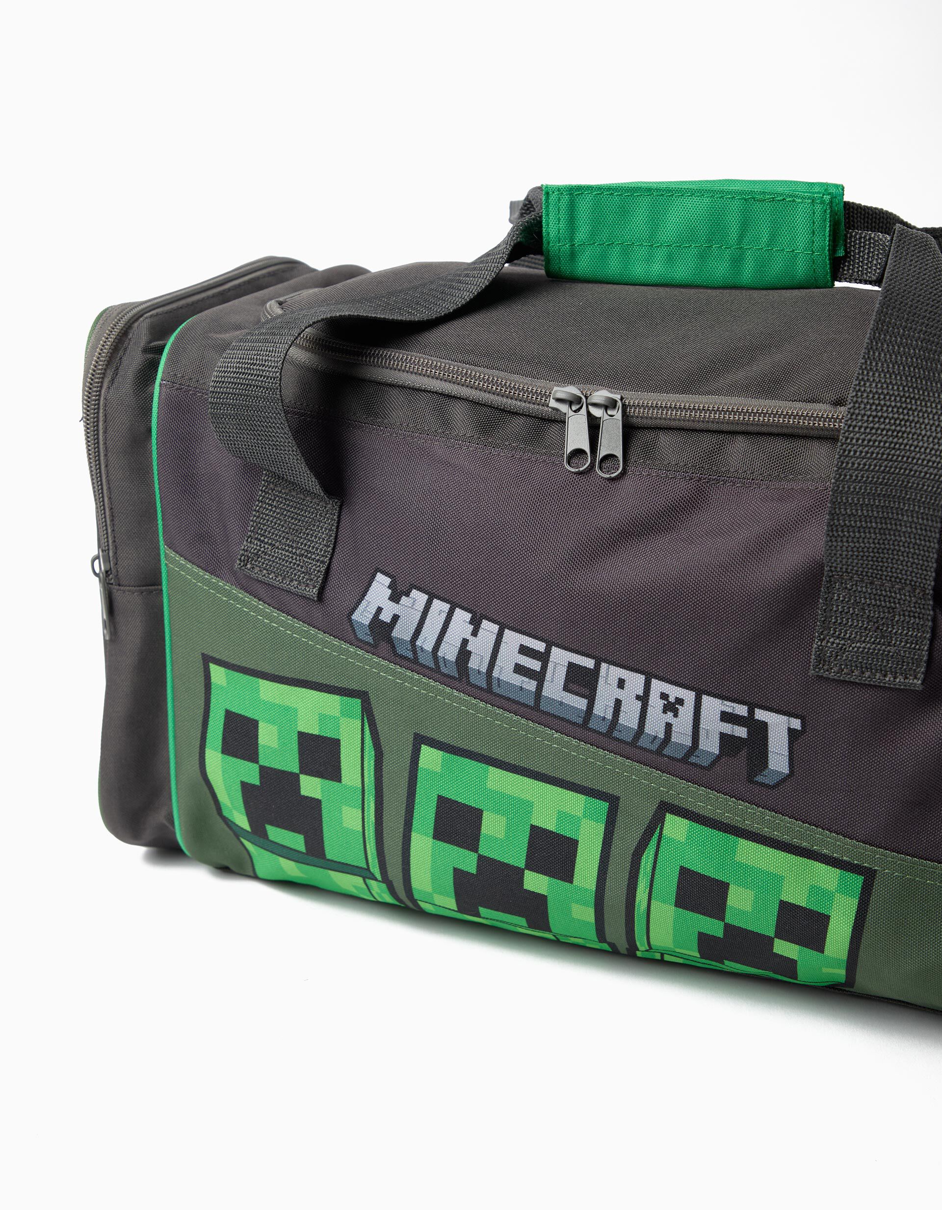 Saco De Desporto 'Minecraft', Menino, Cinzento Escuro