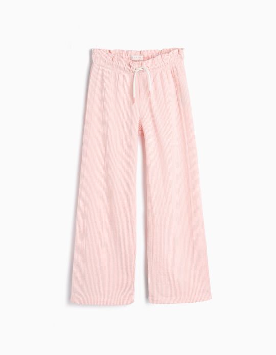 Comprar Online Calças Riscas, Menina, Salmão