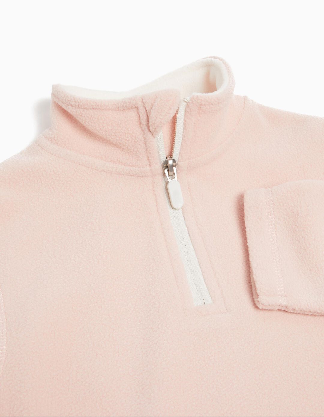 Sweatshirt Polar Fecho de Correr, Menina, Rosa