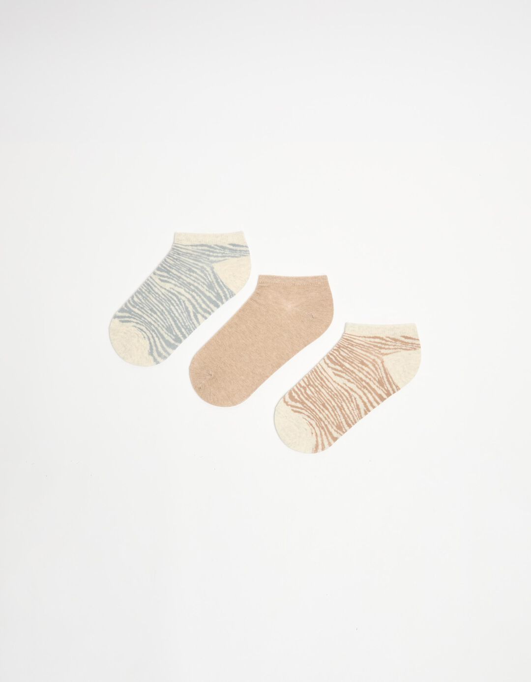 Pack 3 Pares de Meias, Mulher, Bege Claro
