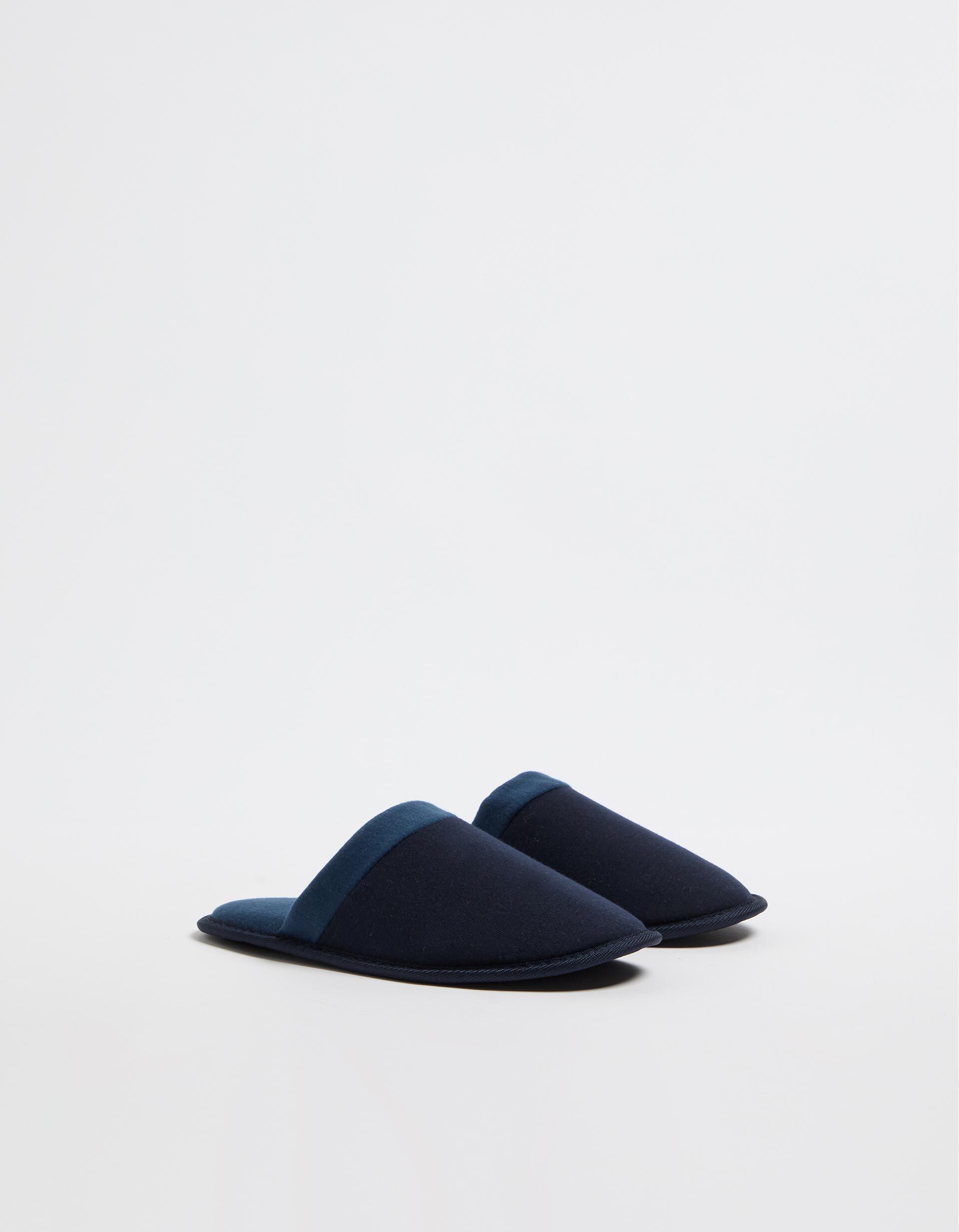 Comprar Online Chinelos de Quarto Jersey, Homem, Azul Escuro