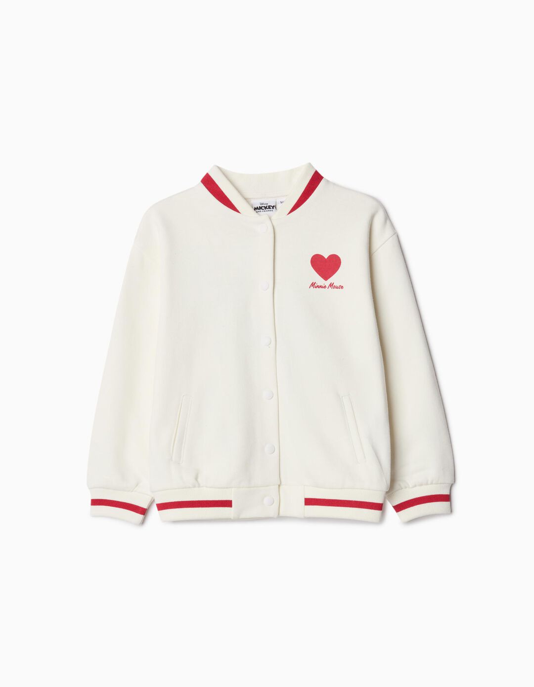 Casaco Bomber 'Disney', Menina, Branco