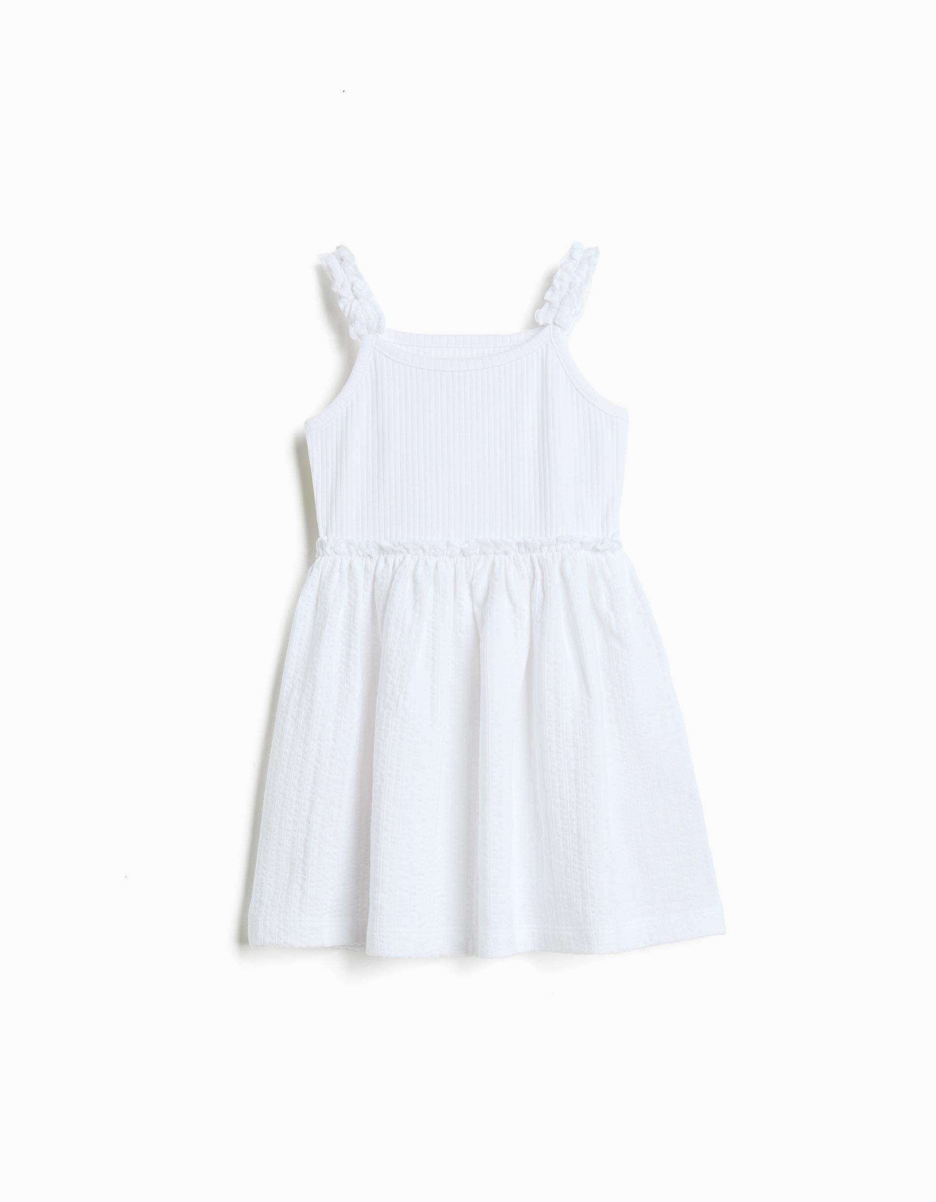 Vestido, Menina, Branco 